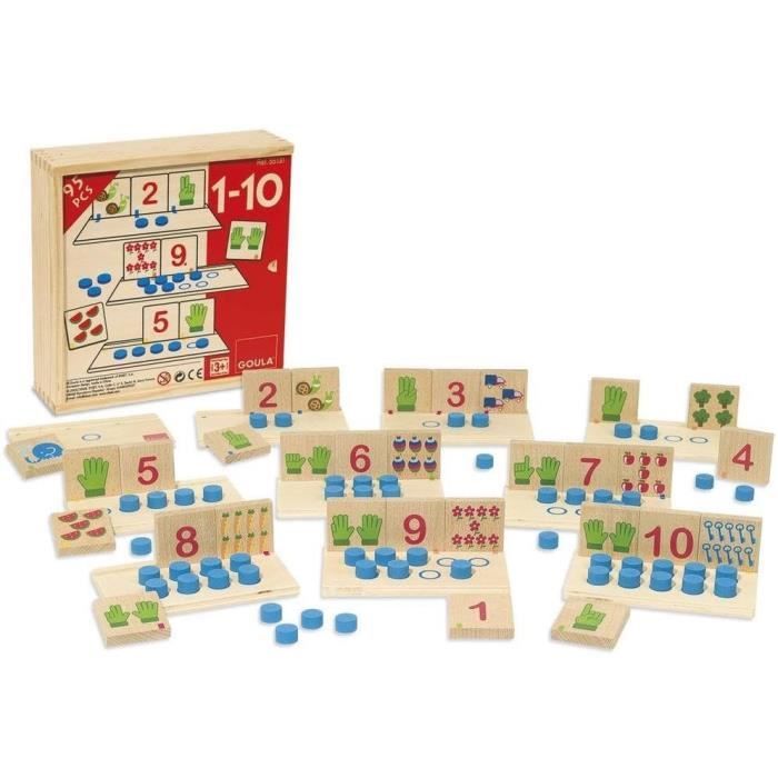 Jeu éducatif - GOULA - Compter 1-10 - Association nombre, quantité et Jeu éducatif - GOULA - Compter 1-10 - Association nombre, quantité et
