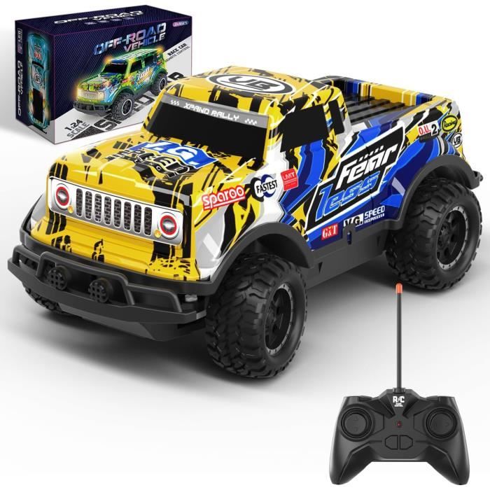 Voiture Télécommandée,1-24 Mini Voiture RC Enfant,Vitesses 10 KM-H,Cadeau  Fille Garcon 3 4 5 6 7 8 9 Ans,Voiture - Jaune - Cdiscount Jeux - Jouets