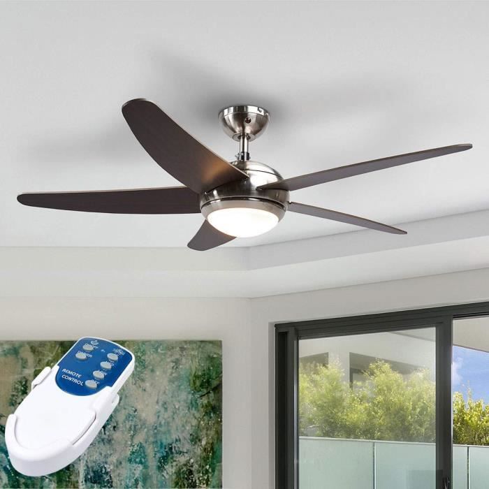 Lampenwelt Ventilateur De Plafond Avec Eclairage Led Pour Salon Et Salle A Manger Anneka Achat Vente Ventilateur De Plafond Cdiscount
