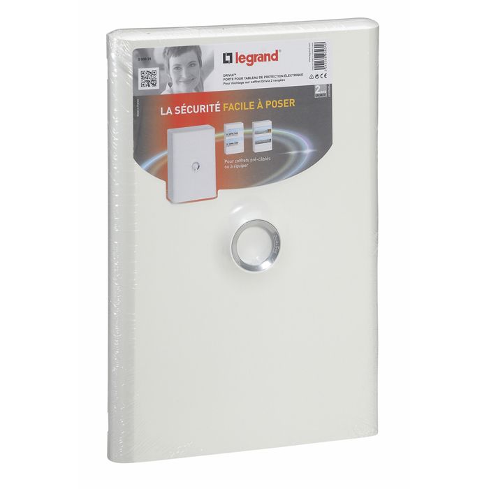 LEGRAND Porte blanche coffret Drivia 2 rangées