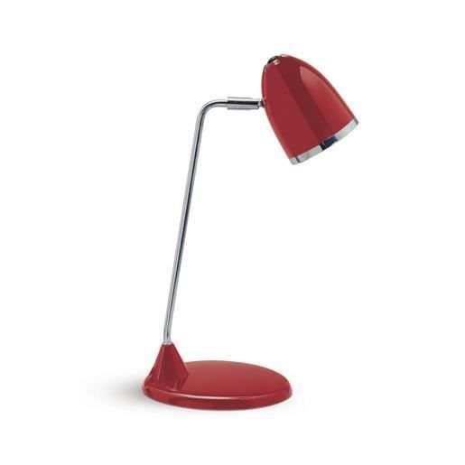 Lampe de bureau MAUL MAULstarlet rouge métal — 8W fluocompacte E27 2700K design contemporain