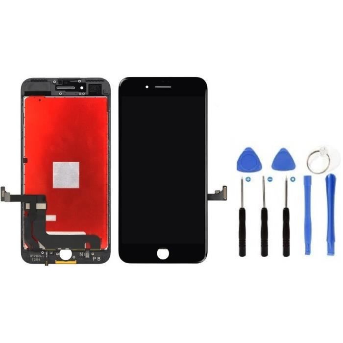 Écran LCD Complet Pour IPhone 7 Noir + Vitre Tactile Sur Châssis + Kit Outils + Joint - Neuf