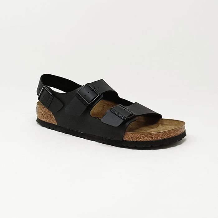 Sandale Birkenstock Milano Noir Homme - Sangle arrière pour un maintien parfait