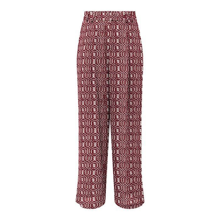 Pantalon fluide femme ONLY Bordeaux Rouge Taille standard Bordeaux Cdiscount Pret a Porter