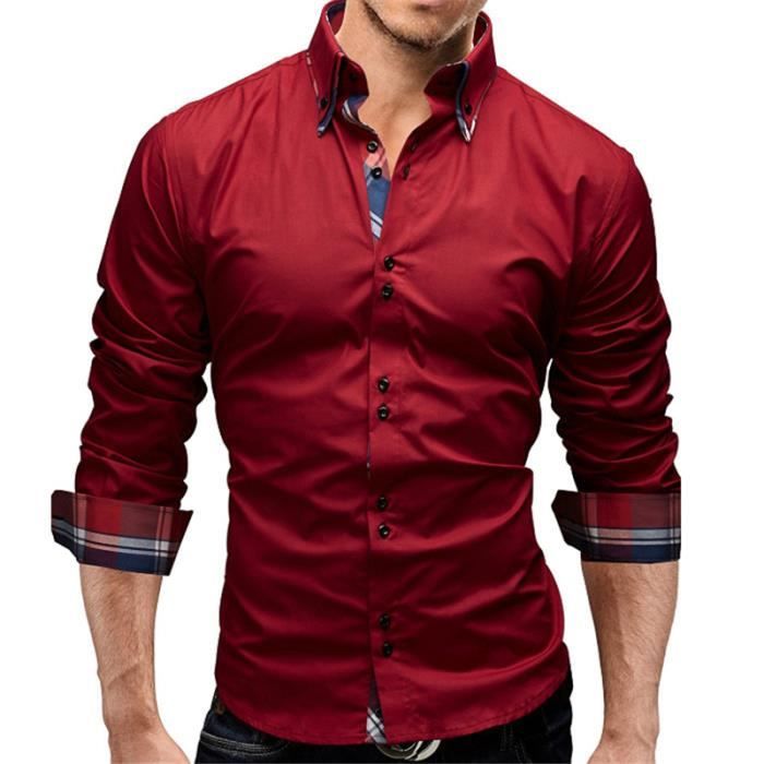 CHEMISE HOMME Chemise homme manches longues de couleur unie