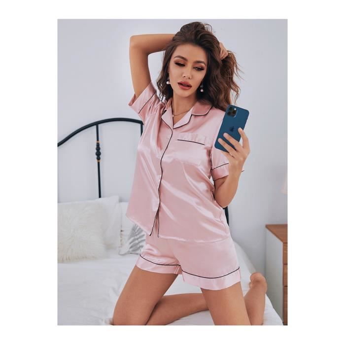 Pyjama en soie femme court Japon Et Cor e Du Sud Nouveau Glace