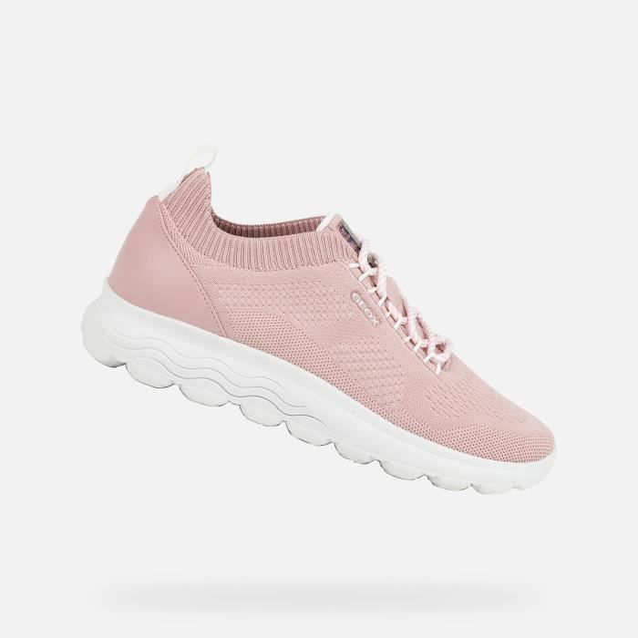Baskets femme Geox Spherica Rose Legeres et confortables Lacets Compense Rose Cdiscount Chaussures