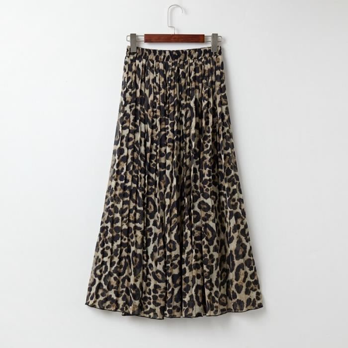 Jupe plissee sale leopard
