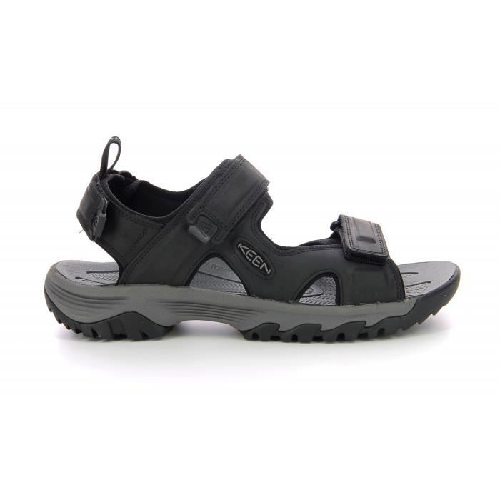 Sandales KEEN Targhee III Ope en cuir marron pour homme Boucle