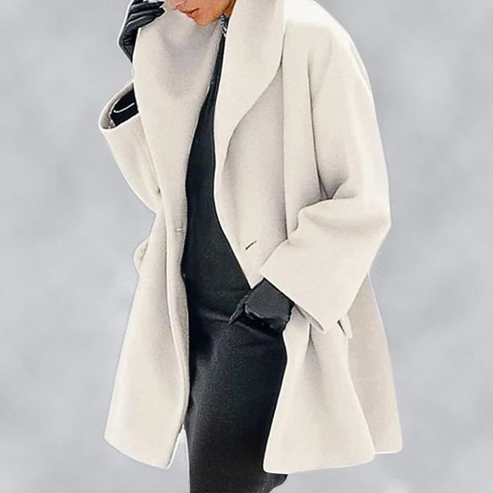 Manteau col chale new arrivals femme