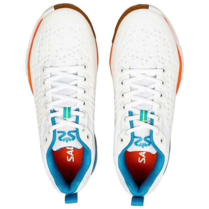 chaussures de handball salming eagle - blanc/bleu