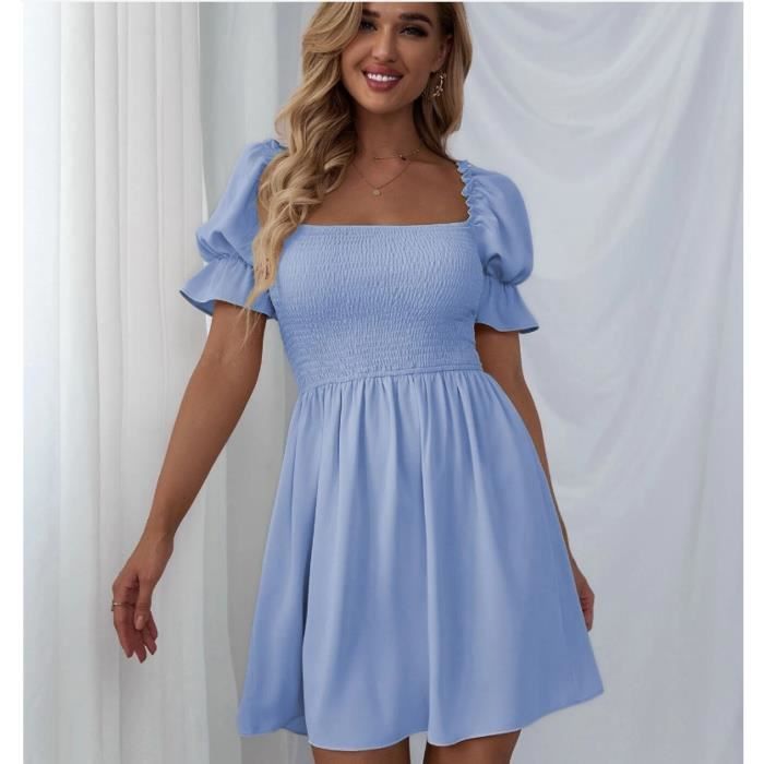 Robe col carré été clearance
