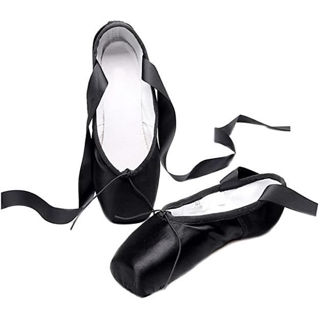 M&Catree Chaussures De Ballet Pointe Satin Rubans - Chaussures Danse Classique Professionnelles Filles Femmes