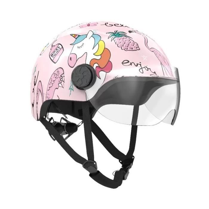 Casque velo enfant avec visiere URBAN WHEELERS Rose Pour garcon et fille 2 a 10 ans Cdiscount Sport