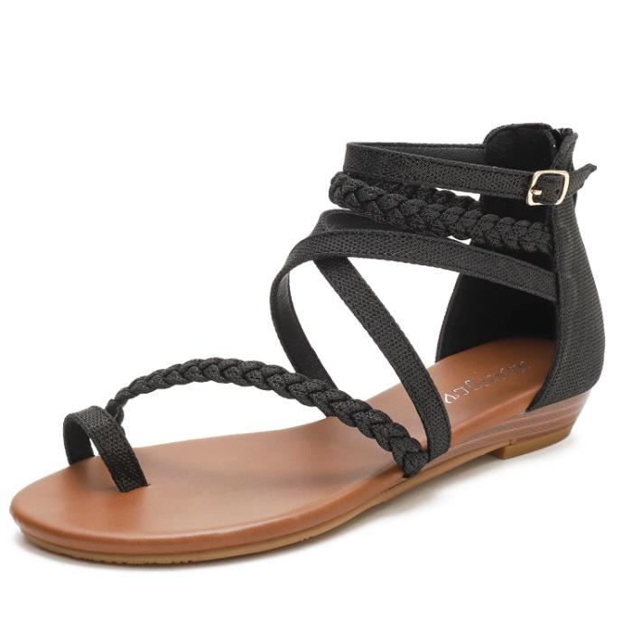 Sandale talon plat hot sale femme