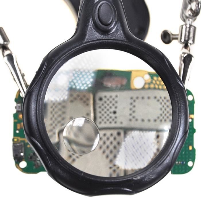 Station De Soudage Avec Loupe Et Pinces Crocodiles – 3ème Main Pour Circuits Imprimés – Base Lourde En Métal Pour Stabilité