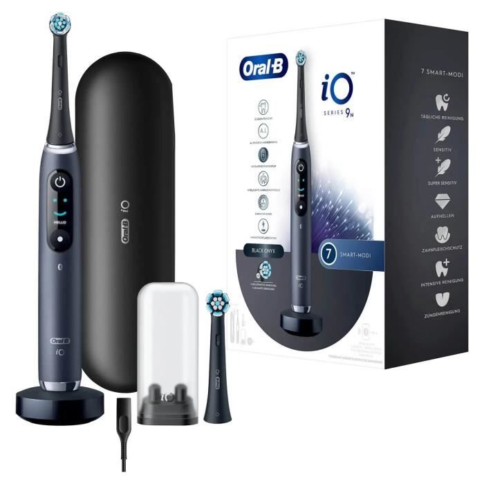 Brosse à dents électrique - ORAL-B - iO Series 9N - Vibrante - Noir - 6 modes de brossage