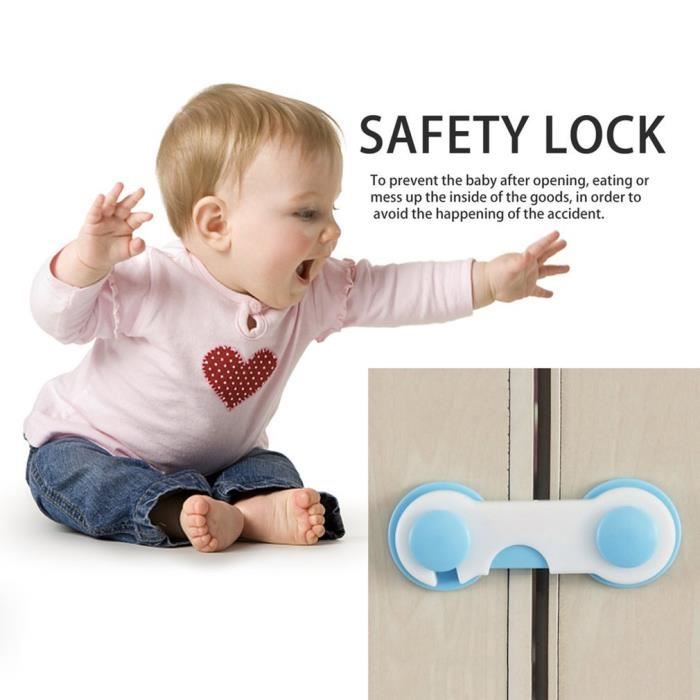 Serrure De Sécurité Enfant Pour Frigo Et Placards - Gris - Verrouillage Aimanté