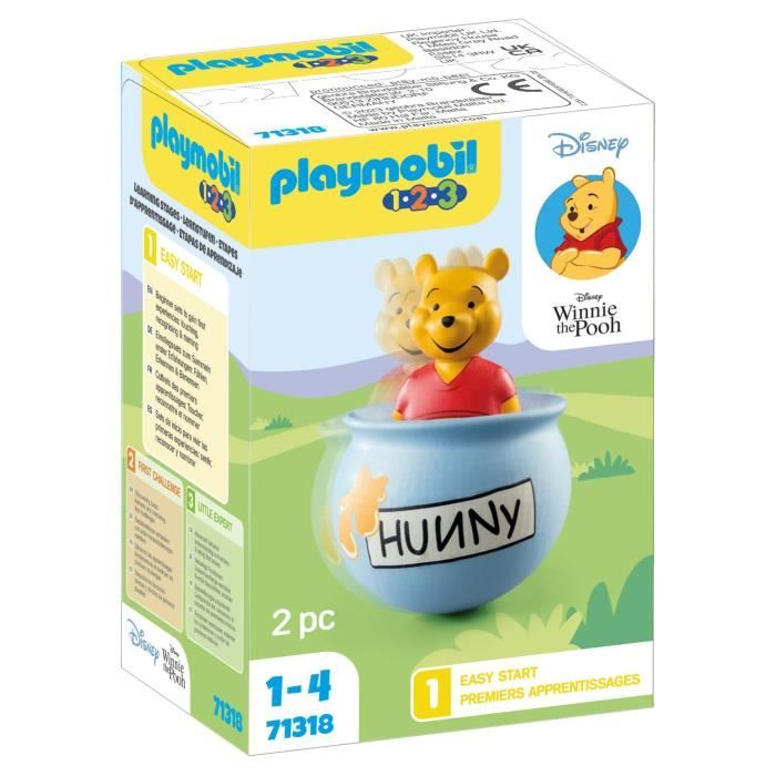 PLAYMOBIL 1.2.3 - 71318 - Winnie l'ourson et culbuto pot de miel - Disney - Pour les tout-petits 18-