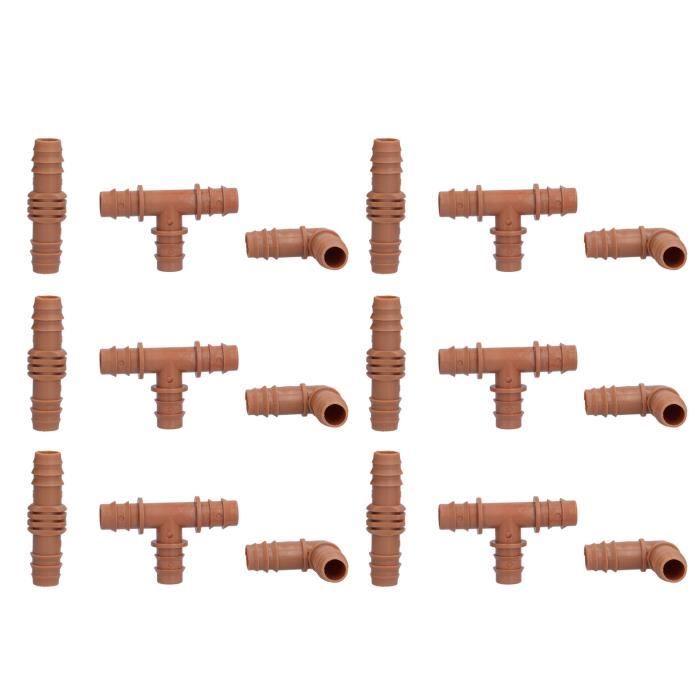 Kit 54 Pièces Raccords Irrigation 16mm - Connecteurs Tuyaux Jardin Et Systèmes Agricoles Goutte à Goutte