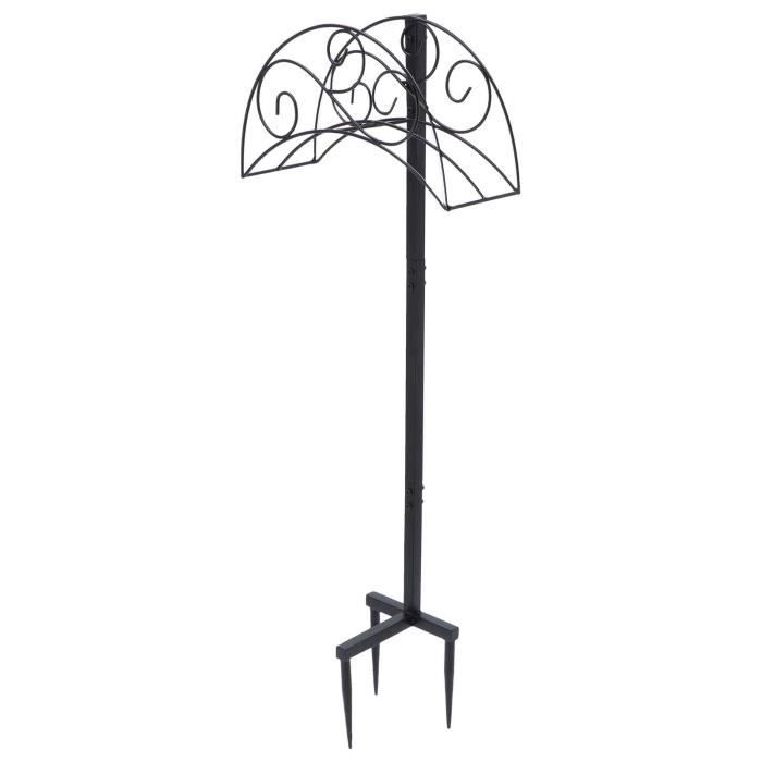 Porte-Bûches Métal Et Bois - Support De Rangement Pour Bois De Chauffage - MyGift