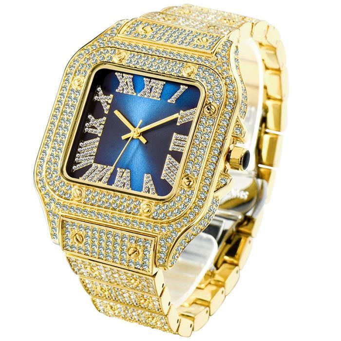 Montre diamant homme pas hot sale cher