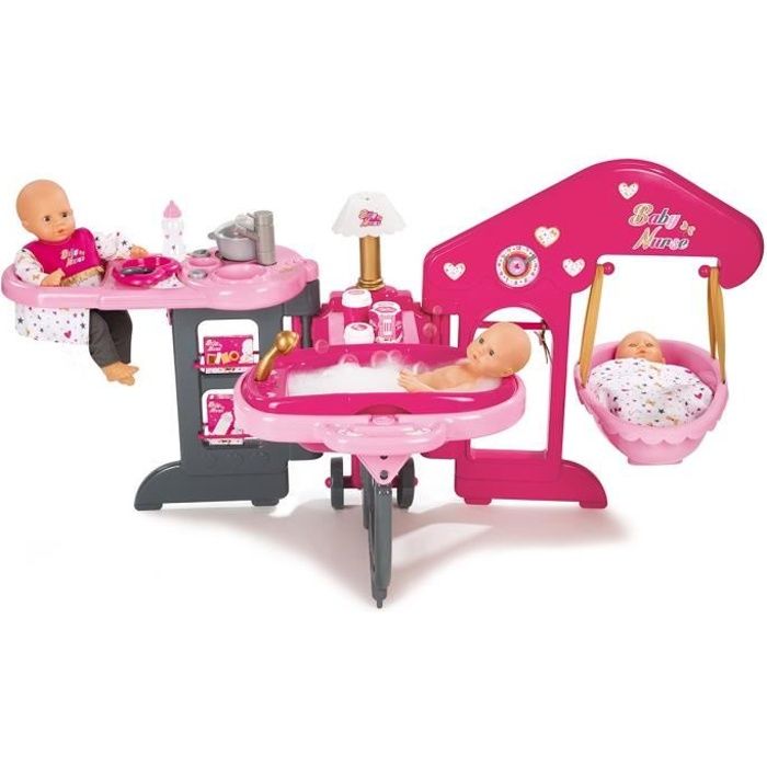 SMOBY Baby Nurse Maison des Bébés + 13 Accessoires - Cdiscount Jeux - Jouets