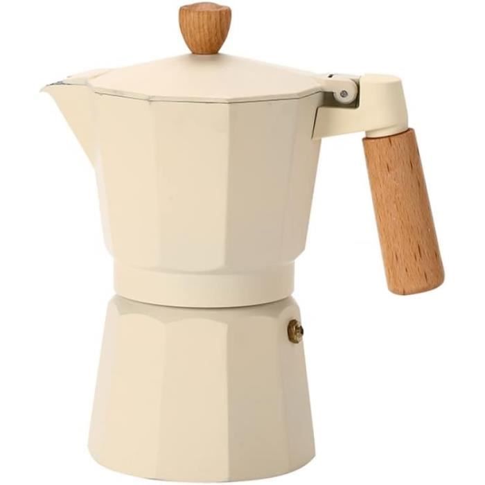 Cafetière Officine Standard en aluminium avec poignée effet bois