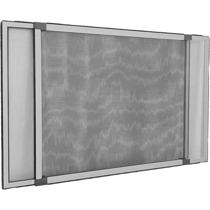 Jarolift Cae Moustiquaire Coulissant Sans Percer Pour Fenêtres Portes Avec Volet Roulant, En Alm, 75 x 50 cm (extensible jusqu'à118