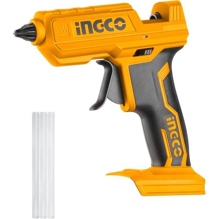 INGCO 20V Lithium-Ion Pistolet à colle sans fil,batterie et chargeur ...