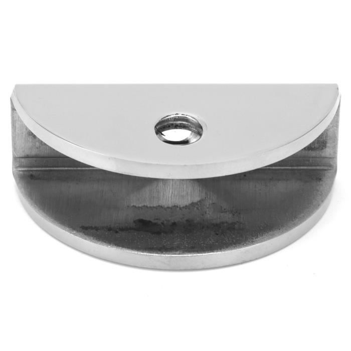 Lot De 4 Clips De Fixation Pour Verre - Semi-Cercle 8-10mm Avec Vis - Noir - Marque Uxcell - Neuf