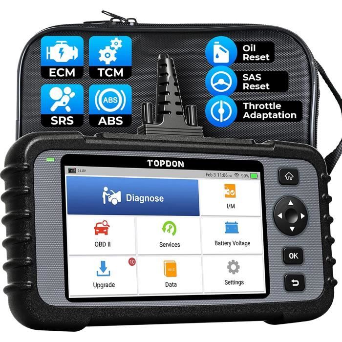 TOPDON ArtiDiag500 Outil de Diagnostic Auto OBD2 Scanner pour Moteur  Transmission ABS SRS Lecteur de Code AutoVIN en français - Cdiscount Auto