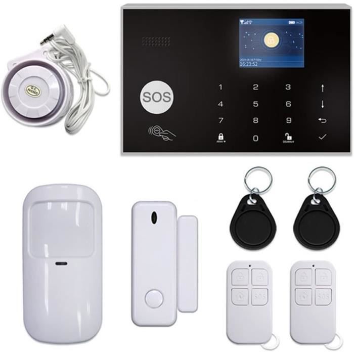 Kit Alarme Maison TUYA WiFi & GSM Avec Détecteur Mouvement - Compatible Alexa Google Home