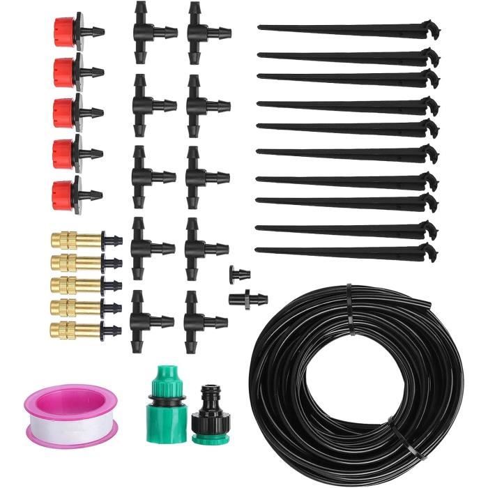 YILPA Kit Arrosage Automatique Goutte-à-Goutte 20 Pièces – Réglable, Bouteille – Intérieur & Extérieur (Bleu + Vert)