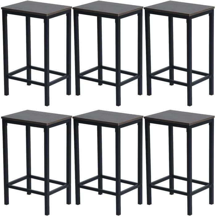 Ensemble de bar table avec 6 tabourets table de bar haute - Ciel & terre Commerce