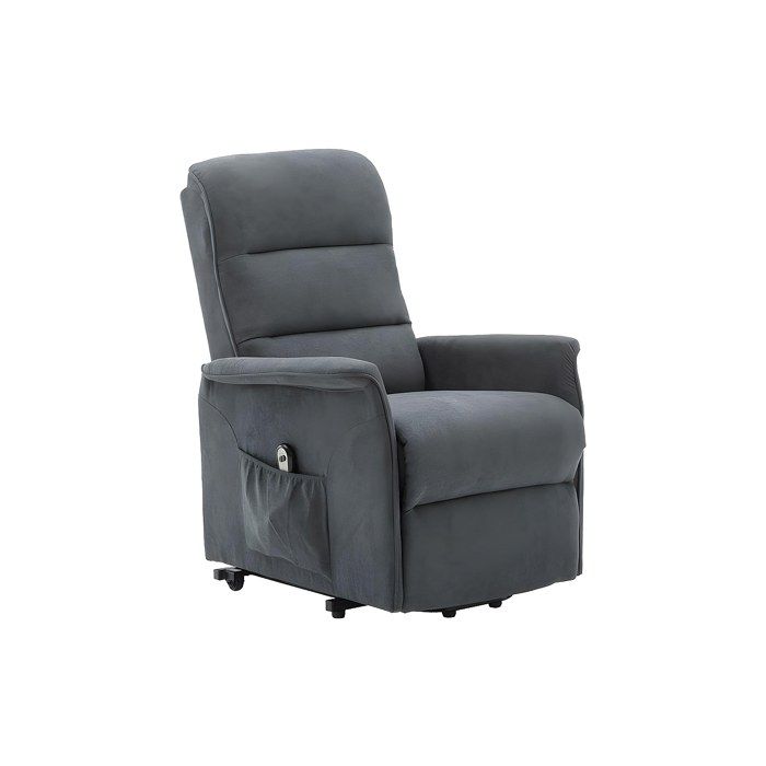 Fauteuil releveur électrique en tissu anthracite CAPUCINE Fauteuil releveur électrique en tissu anthracite CAPUCINE