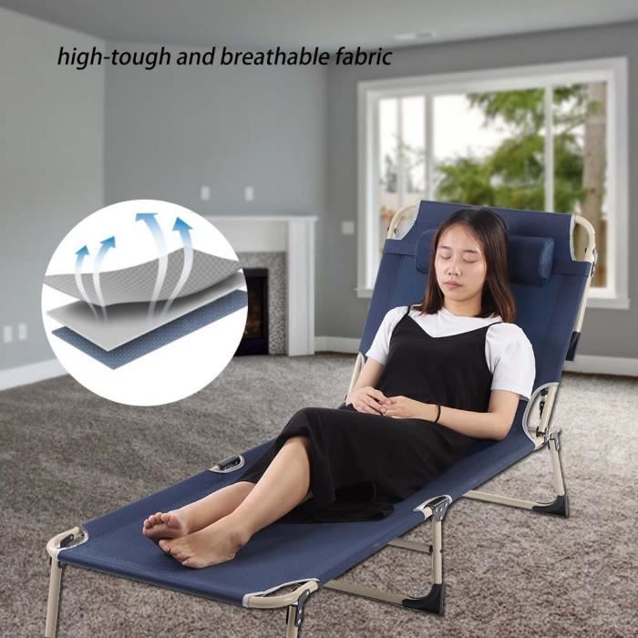 Chaise Inclinable Inclinable De Jardin, Chaise Longue Imperméable Chaise Longue Pliante Légère