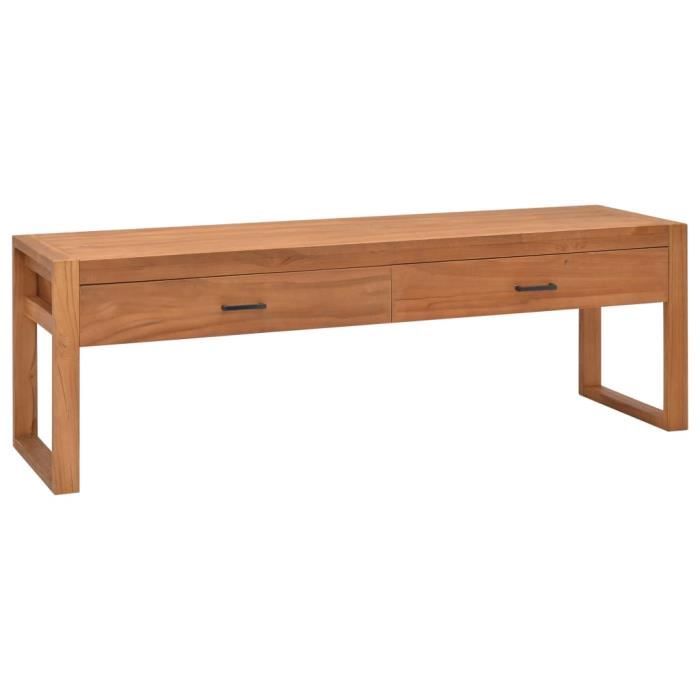 vidaXL Meuble TV 140x40x45 cm Bois de teck recyclé