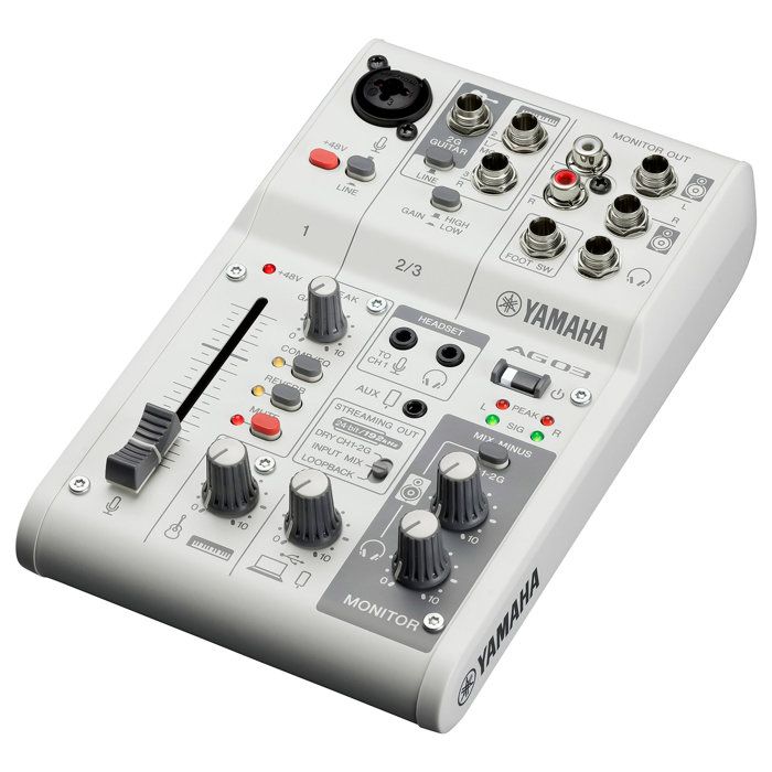Yamaha AG03MK2W table de mixage live streaming - vue 2