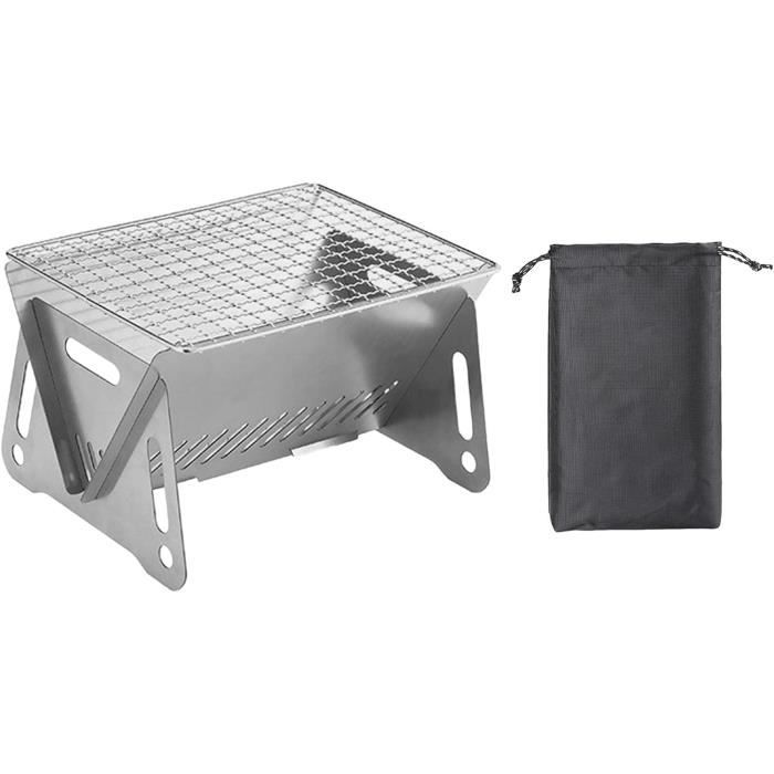 Lot 2 Paniers Charbon BBQ Inox - Conteneurs Briquettes 22 Pouces+ - Grill Direct Indirect Parfait
