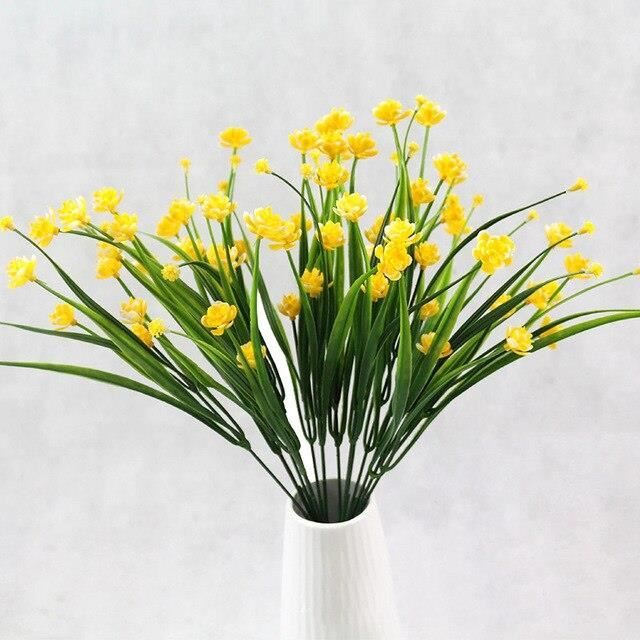GAZON ARTIFICIEL,yellow 2Fausses fleurs artificielles'extérieur
