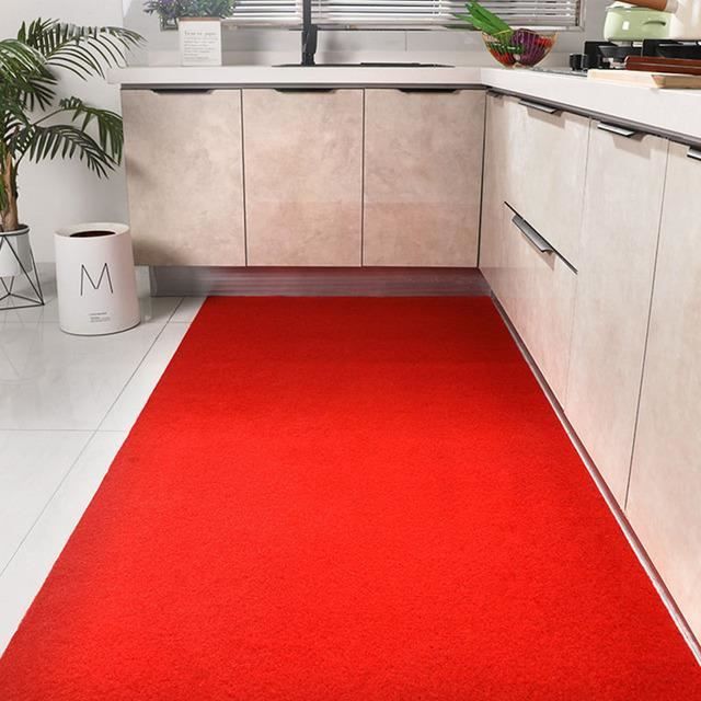 Tapis De Cuisine Antidérapant 40x100cm - Motif Marbre Noir, Imperméable, Absorbant, Noyau Mousse Confortable