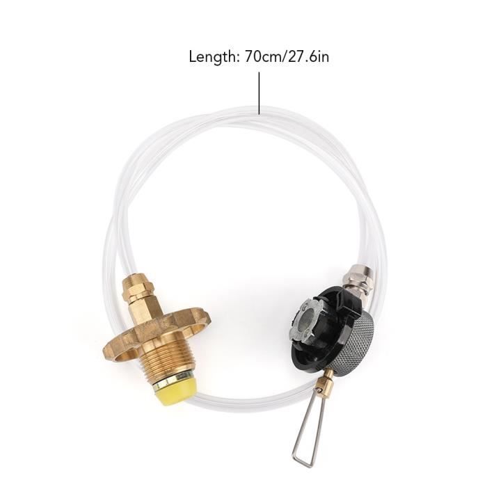 1x OD/CB Can Gasadapter Europäischer Gastankstecker mit 1 Meter Luftschlauch-Kit