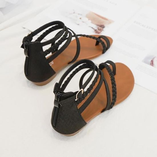 Sandales Plates Femme Acfoda - Tong Strass, Confortables, Taille 35-44