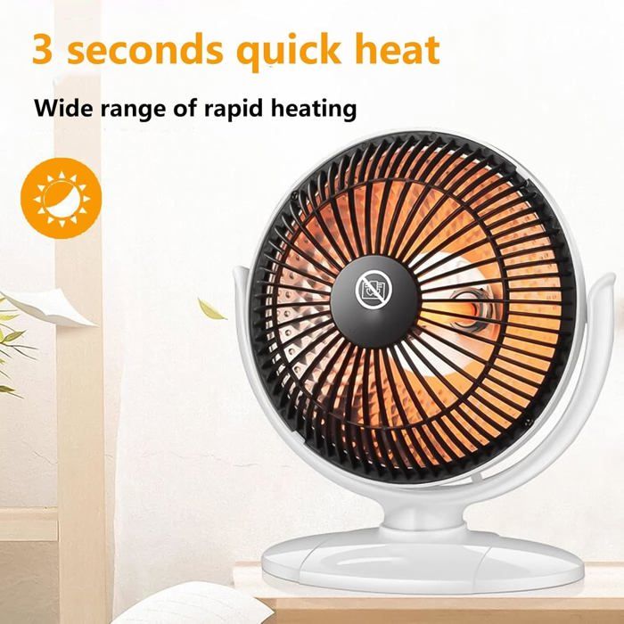 Chauffage/ventilateur Portable 12V 300W - 2 En 1 (chaud/froid) - Pour Voiture, Petit Espace - Alimentation Allume-cigare - Design Compact - 7