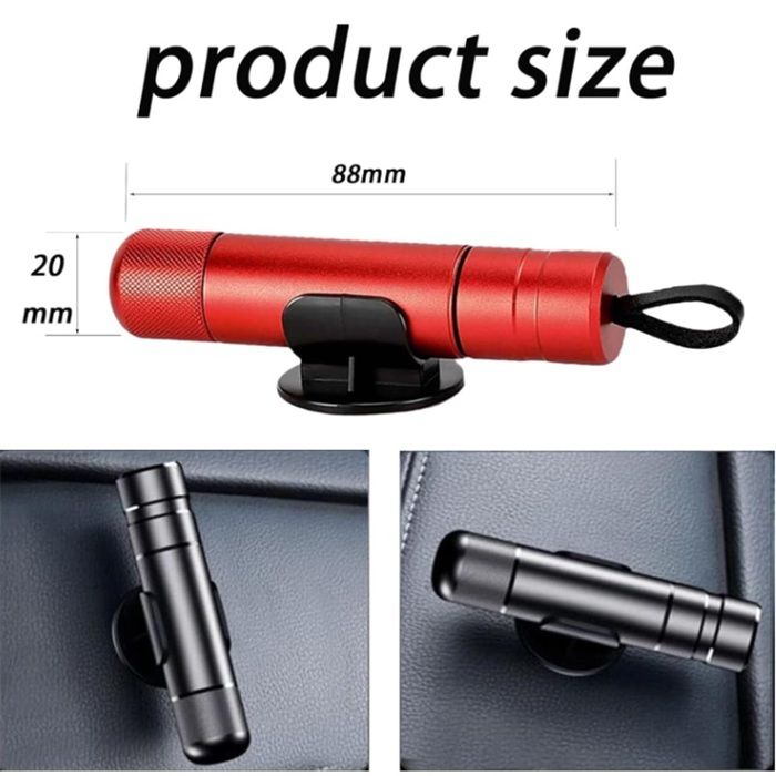 Safe Pro X Brise-vitre De Voiture Et Coupe-ceinture De Sécurité, 2 EN 1 Life Hammer Emergency