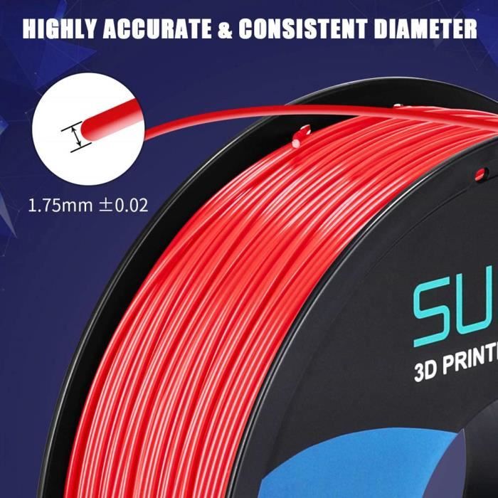 Filament ABS 1.75mm, Filament Durable Hautement Résistant pour Imprimante  3D, Précision Dimensionnelle +-- 0.02mm, Filaments A[152] - Cdiscount  Informatique