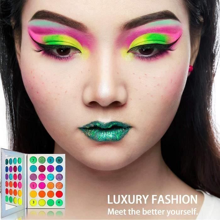 Maquillage Fluorescent :Pack maquillage fluorescent UV actif 8 couleurs