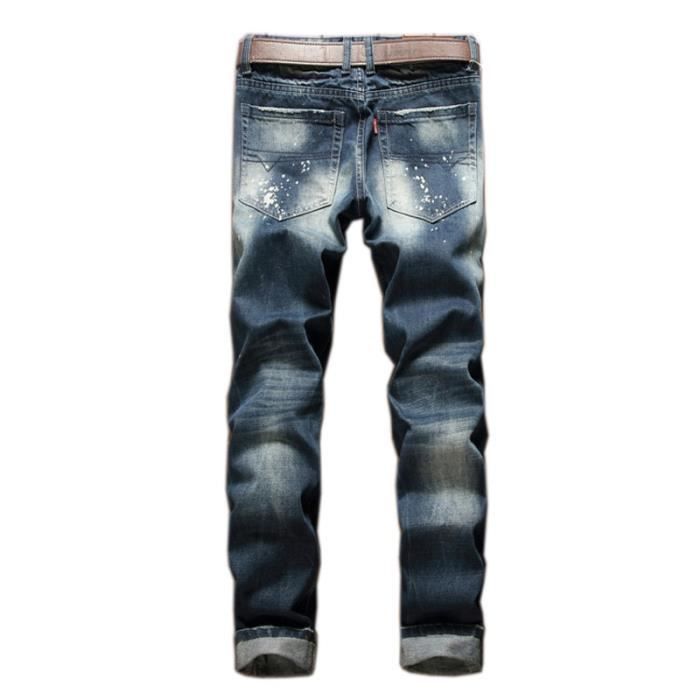 Jeans Homme Radar Taille 34 Avec Trous - Occasion En Très Bon état, Coupe Droite