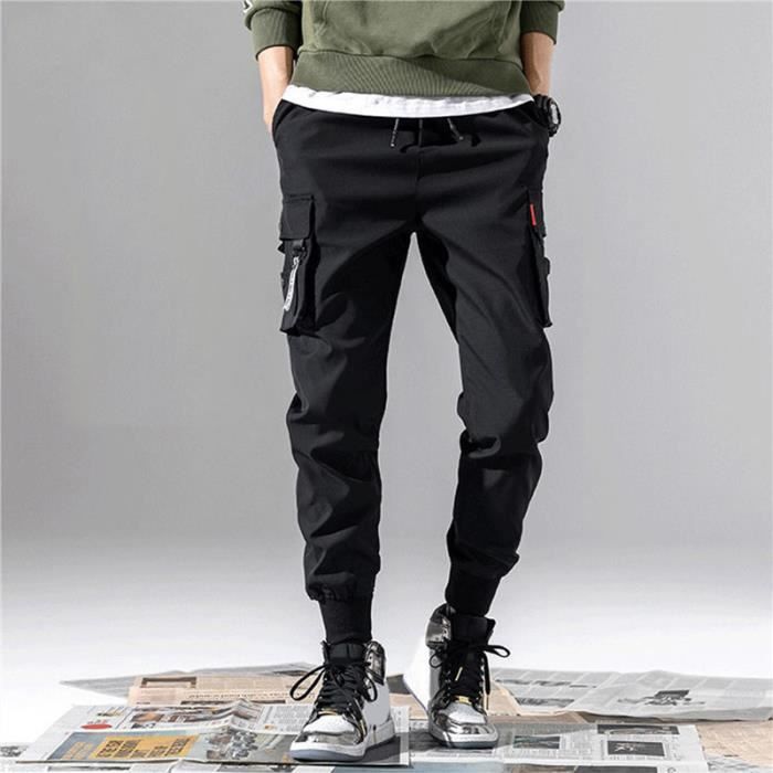 Pantalon militaire noir homme sale